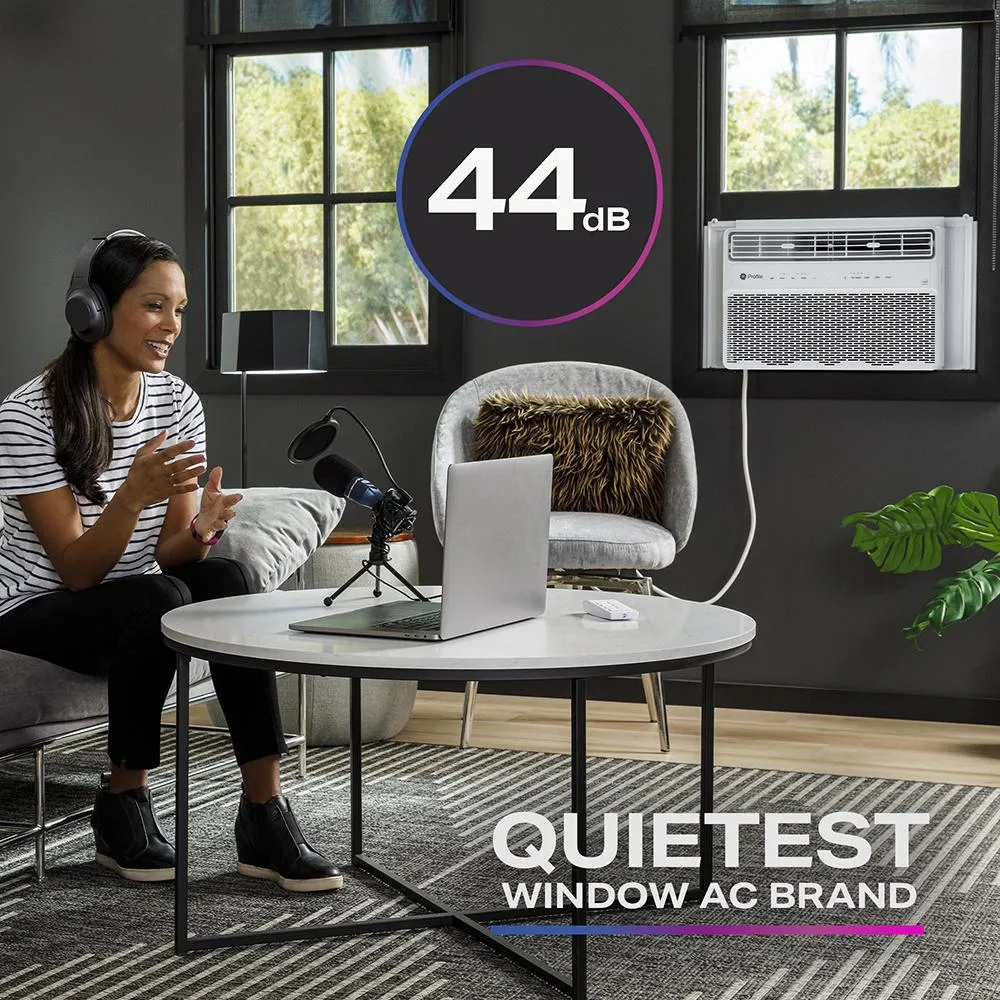 Ge Appliances PWDV14WWF Ge Profile&#8482; Energy Star 14.000 Btu Inverter Smart Ultra Quiet Window Air Conditioner For Large Rooms Up To 700 Sq. Ft.