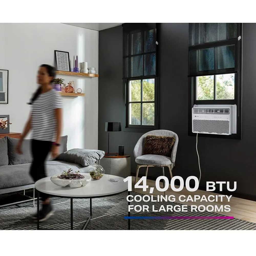 Ge Appliances PWDV14WWF Ge Profile&#8482; Energy Star 14.000 Btu Inverter Smart Ultra Quiet Window Air Conditioner For Large Rooms Up To 700 Sq. Ft.