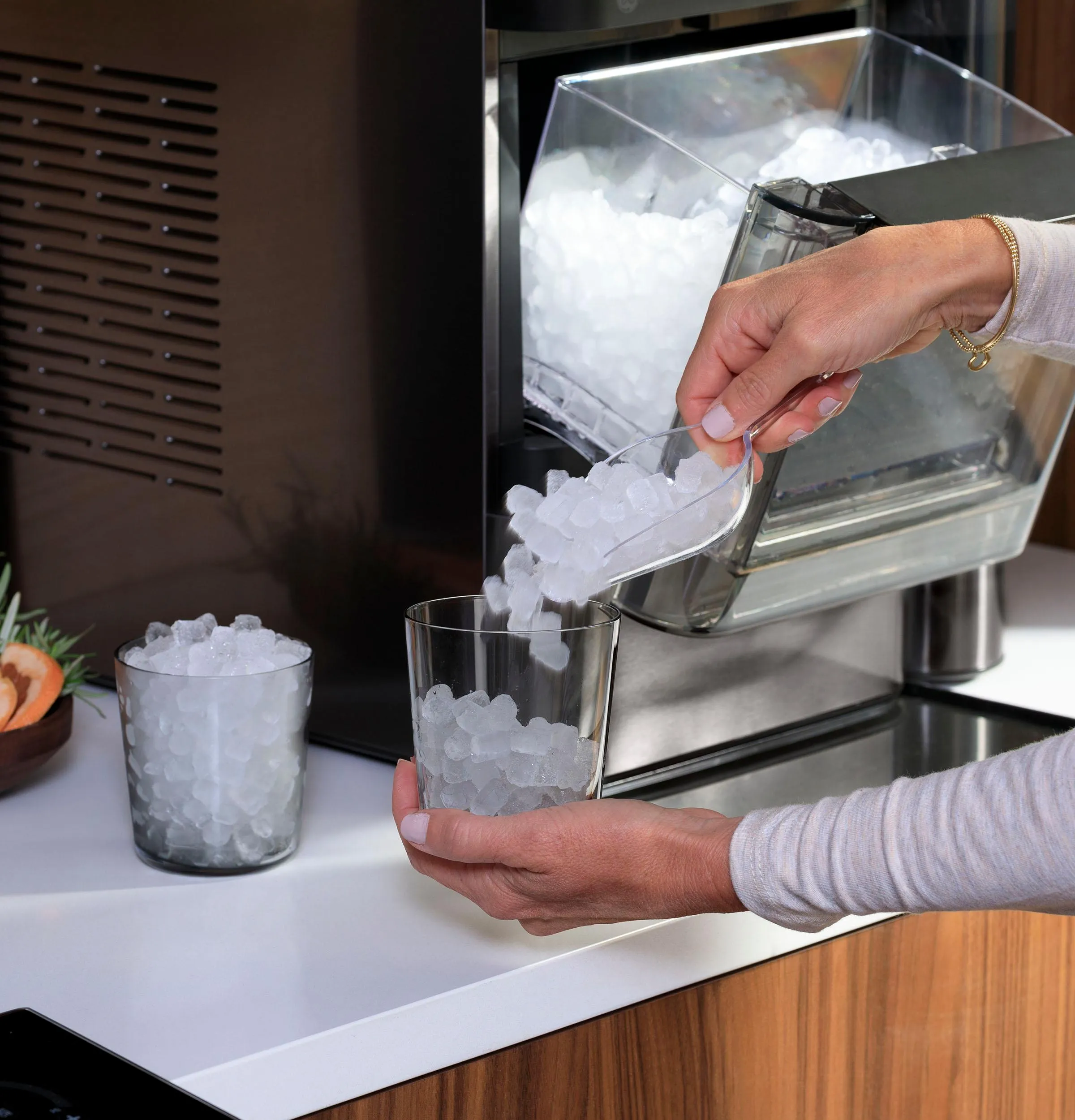 Ge Appliances XPIO13BCBT Ge Profile&#8482; Opal&#8482; 2.0 Nugget Ice Maker With Side Tank