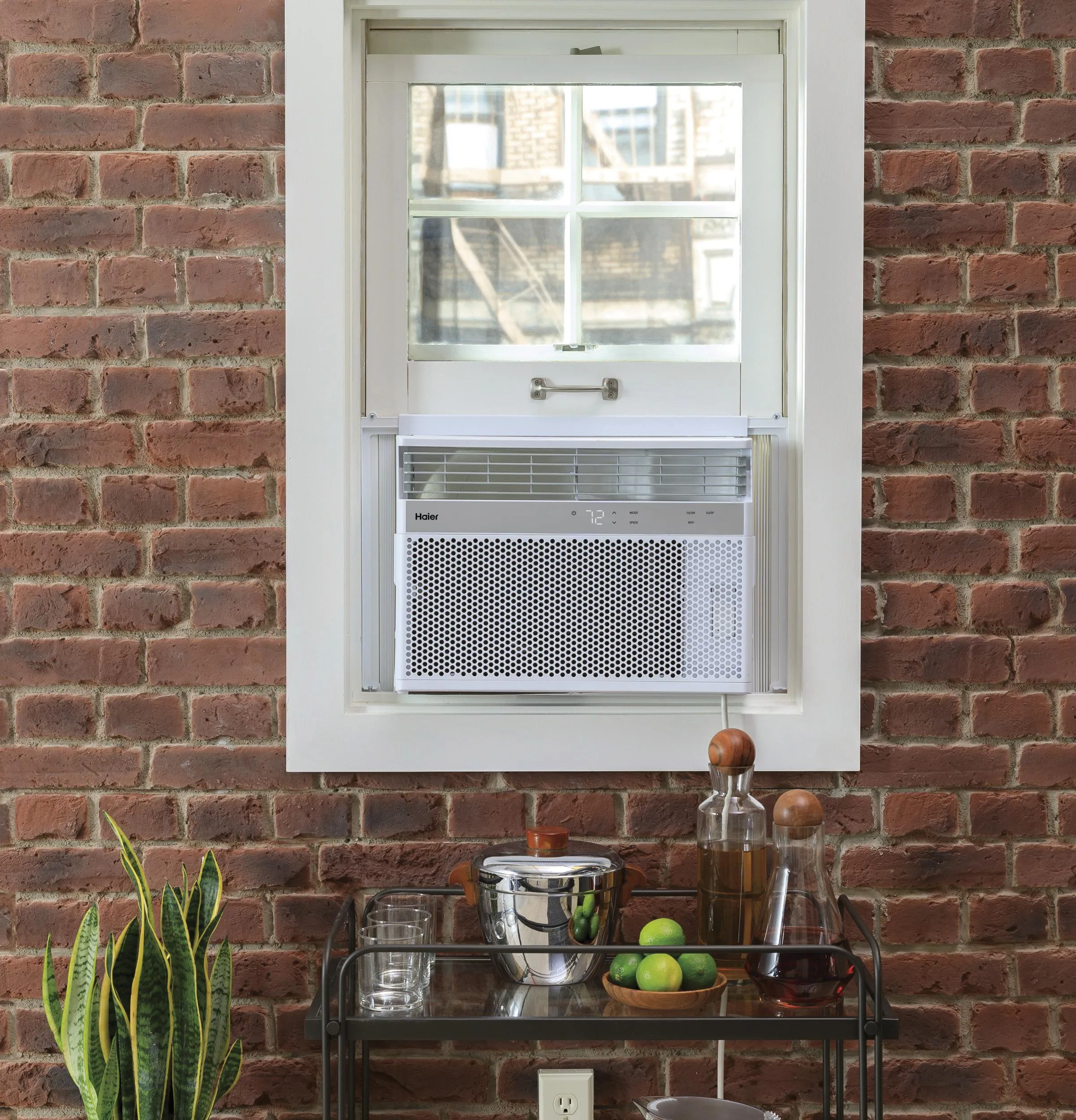 Haier QHNG08AA Haier 8.000 Btu Smart Electronic Window Air Conditioner For Medium Rooms Up To 350 Sq. Ft.