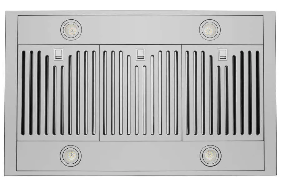 Hauslane IS700SS30 Hauslane 30 In. Convertible Island Range Hood With Dual Controls. Led. Baffle Filter In Stainless Steel