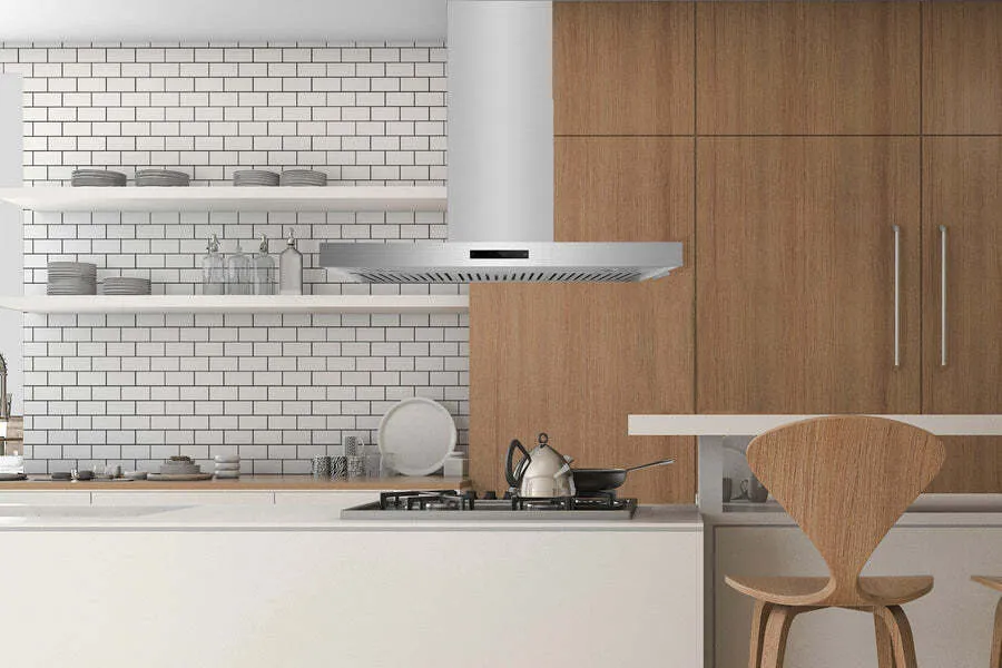 Hauslane IS700SS30 Hauslane 30 In. Convertible Island Range Hood With Dual Controls. Led. Baffle Filter In Stainless Steel