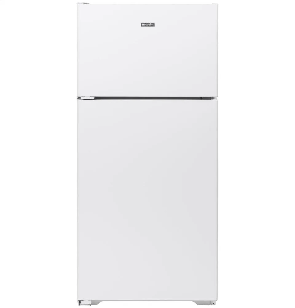 Hotpoint HPE16BTNLWW Hotpoint Energy Star 15.6 Cu. Ft. Recessed Handle Top-Freezer Refrigerator