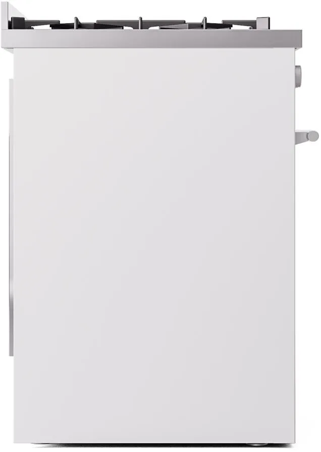 Ilve UP30WMPWH Professional Plus Ii 30 Inch Dual Fuel Natural Gas Freestanding Range In White With Trim