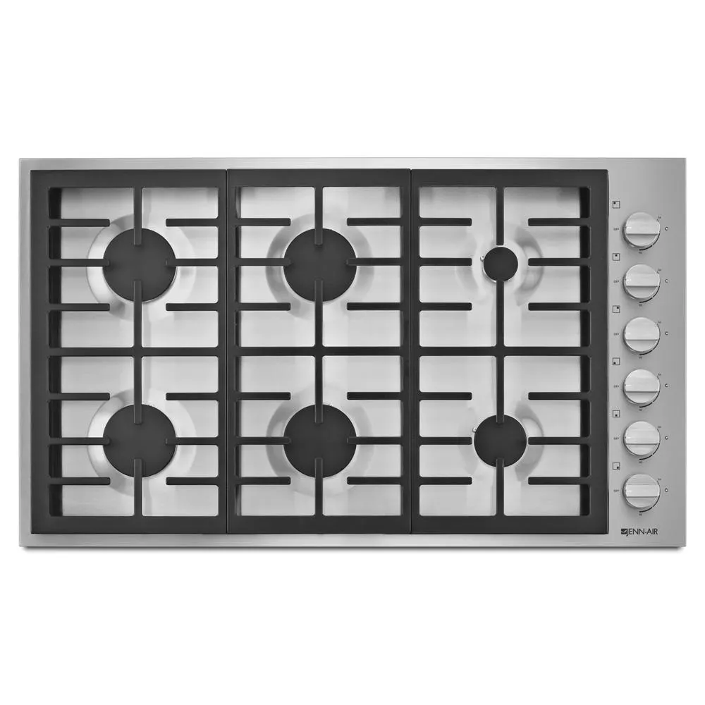 Jennair JGC7636BP Pro-Style 36 6-Burner Gas Cooktop