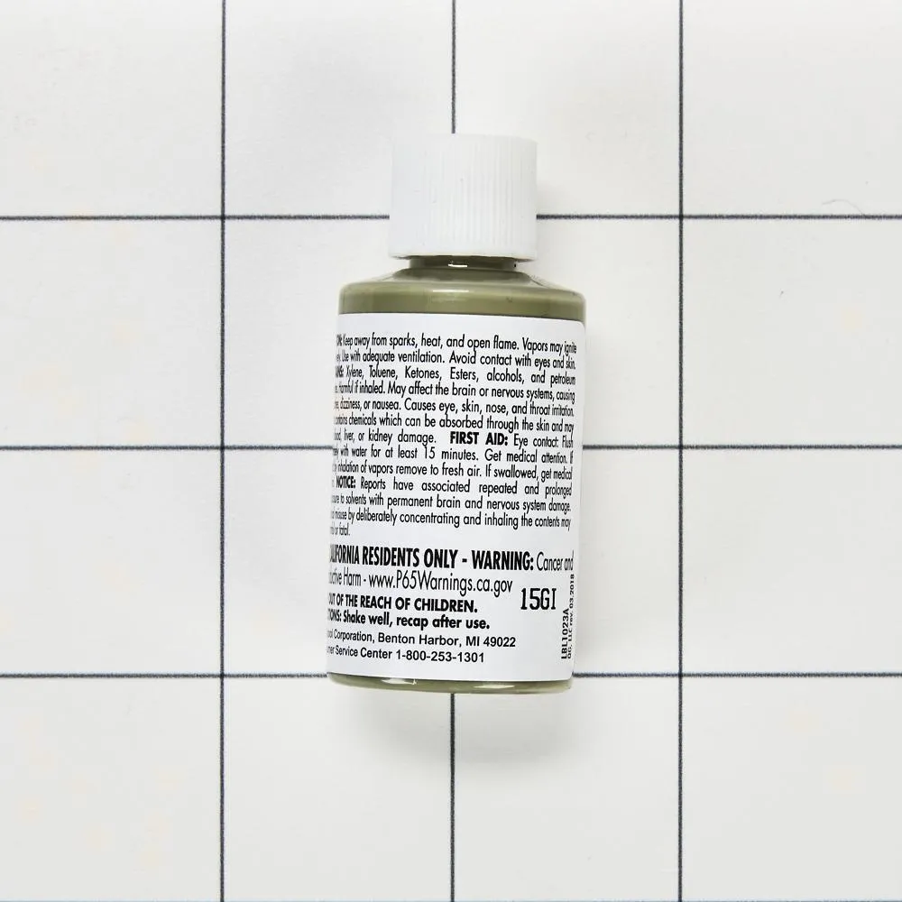 Jennair W11397568AV Appliance Touchup Paint Bottle. Avocado Creme