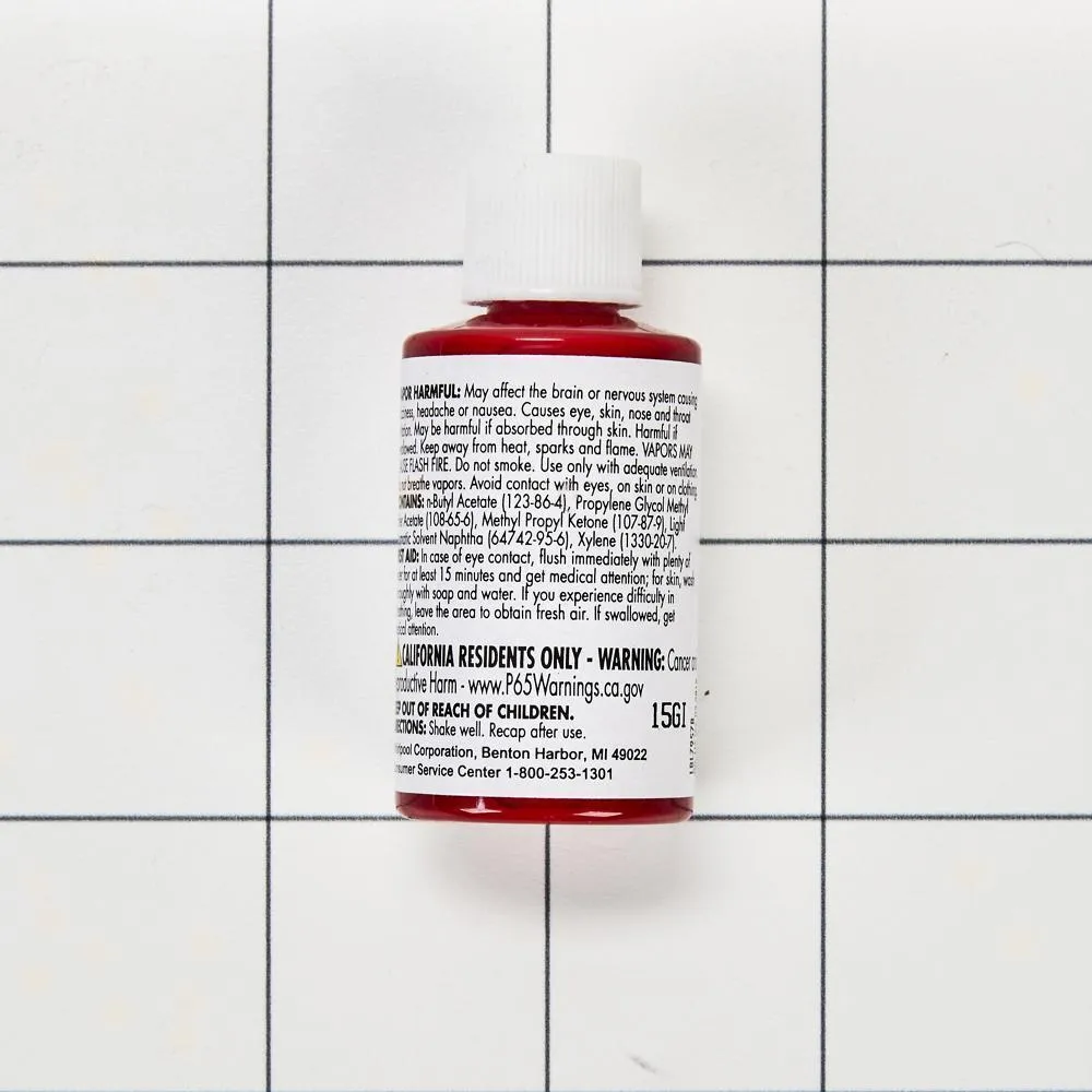 Jennair W11397568PA Appliance Touchup Paint Bottle. Passion Red