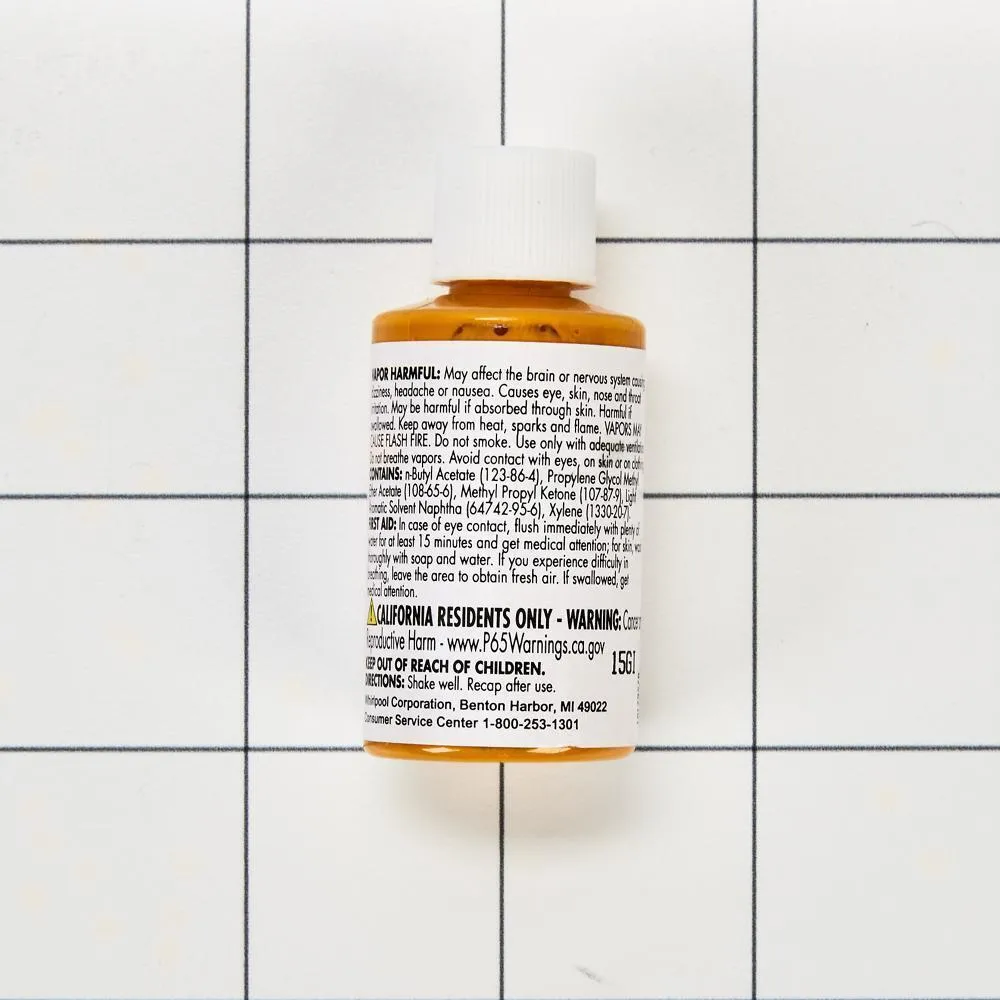 Jennair W11397568YP Appliance Touchup Paint Bottle. Yellow Pepper
