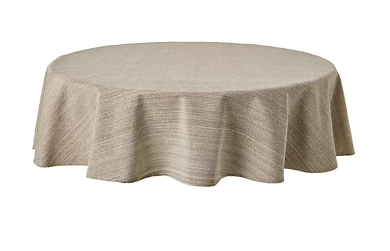KAF Chambray Tablecloth - Flax Round 70