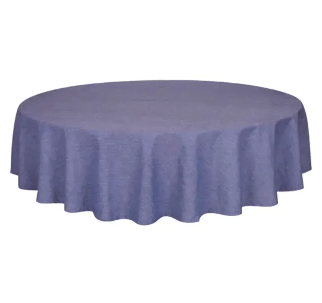 KAF Chambray Tablecloth - Navy Round 70