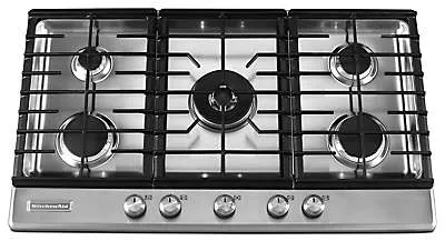 Kitchenaid KFGS366VSS 36-Inch 5 Burner Gas Cooktop. Architect Series Ii - Stainless Steel