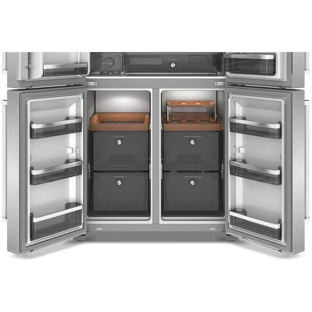 Kitchenaid KRQC736RPS 36 Counter-Depth 19.4 Cu Ft 4-Door Refrigerator With Flexible Temperature Zone In Printshield Finish