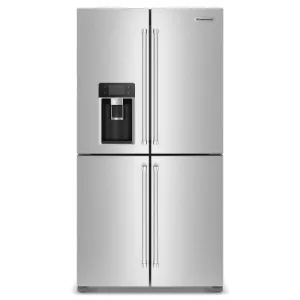 Kitchenaid KRQC736RPS 36 Counter-Depth 19.4 Cu Ft 4-Door Refrigerator With Flexible Temperature Zone In Printshield Finish