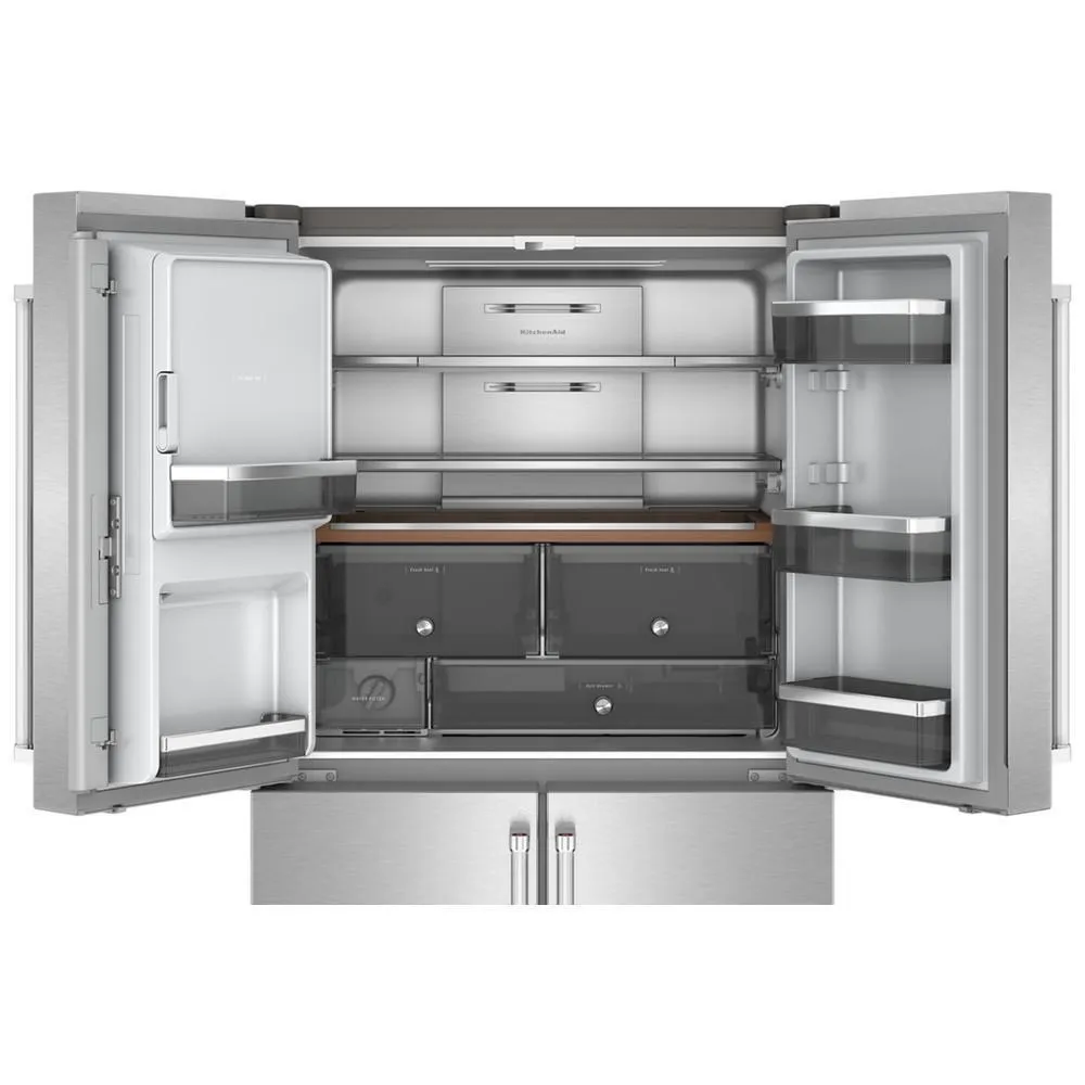 Kitchenaid KRQC736RPS 36 Counter-Depth 19.4 Cu Ft 4-Door Refrigerator With Flexible Temperature Zone In Printshield Finish