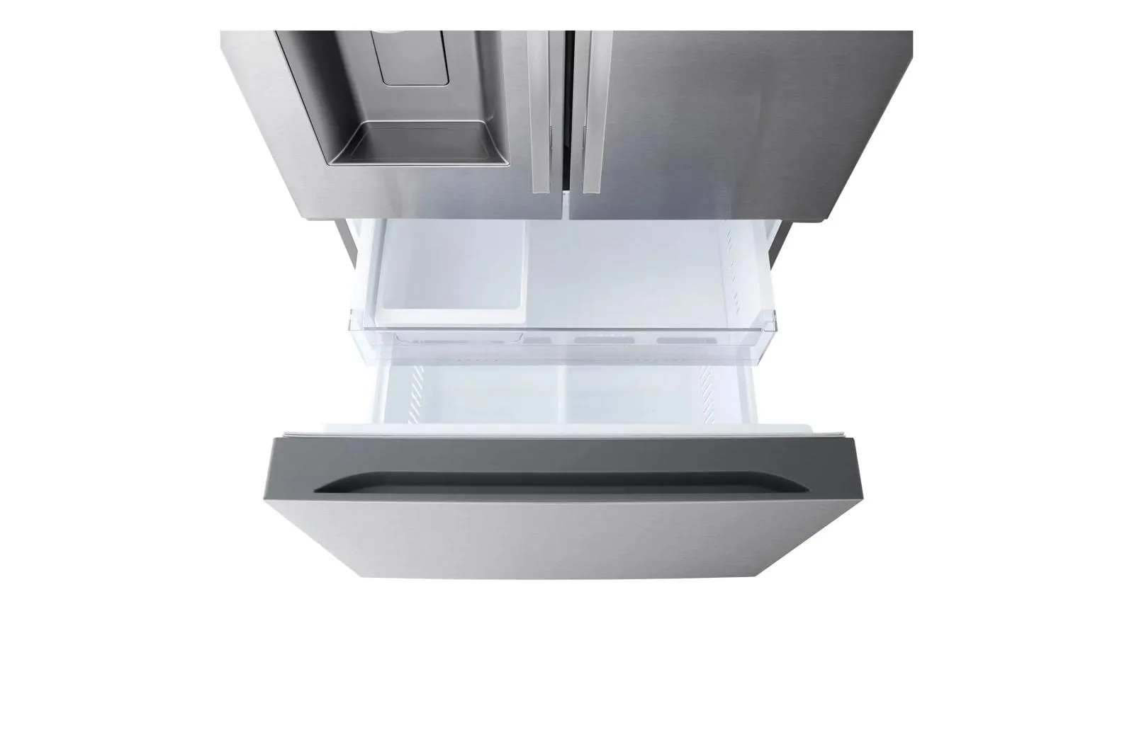 Lg LF25H6330S 25 Cu.Ft. 3-Door French Door Refrigerator With New Hybrid Handle Design And External Ice And Water Dispenser