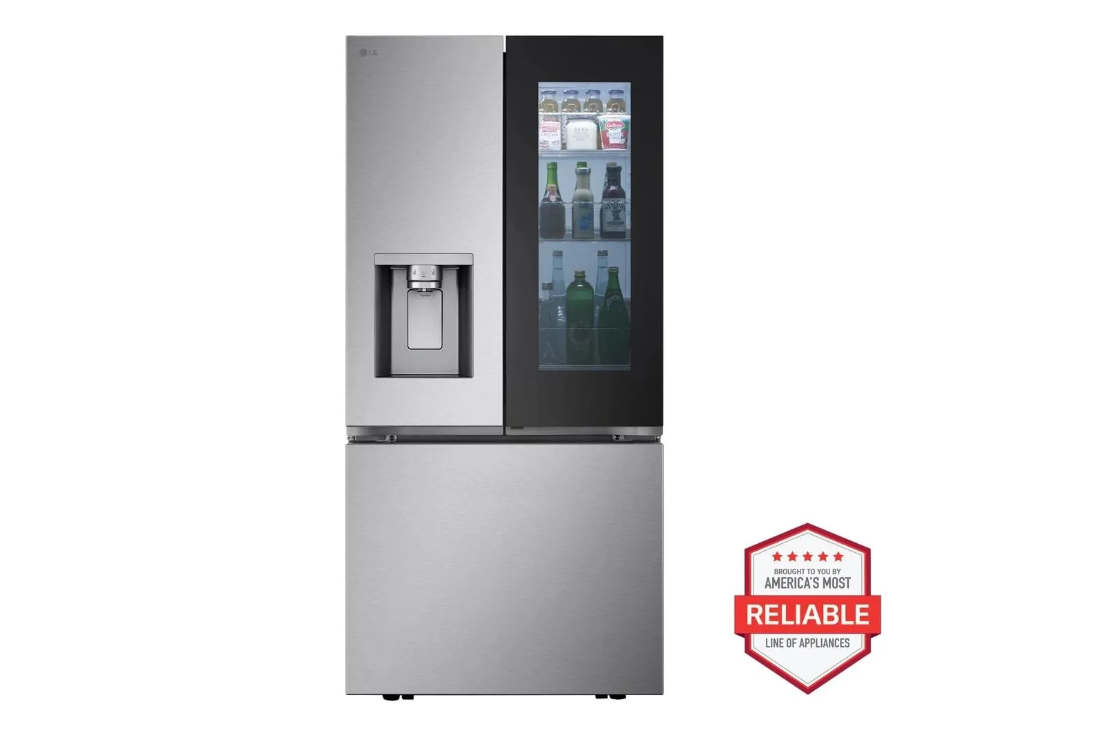 Lg LF25S6560S 25 Cu. Ft. Smart Standard-Depth Max&#8482; French Door Refrigerator With Instaview Door-In-Door And Craft Ice&#8482;