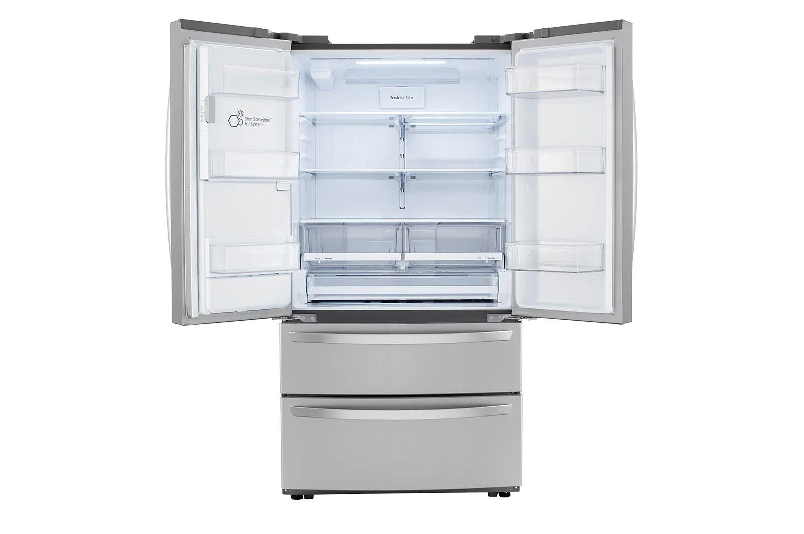 Lg LRMXC2206S 22 Cu Ft. Smart Counter Depth Double Freezer Refrigerator With Craft Ice&#8482;