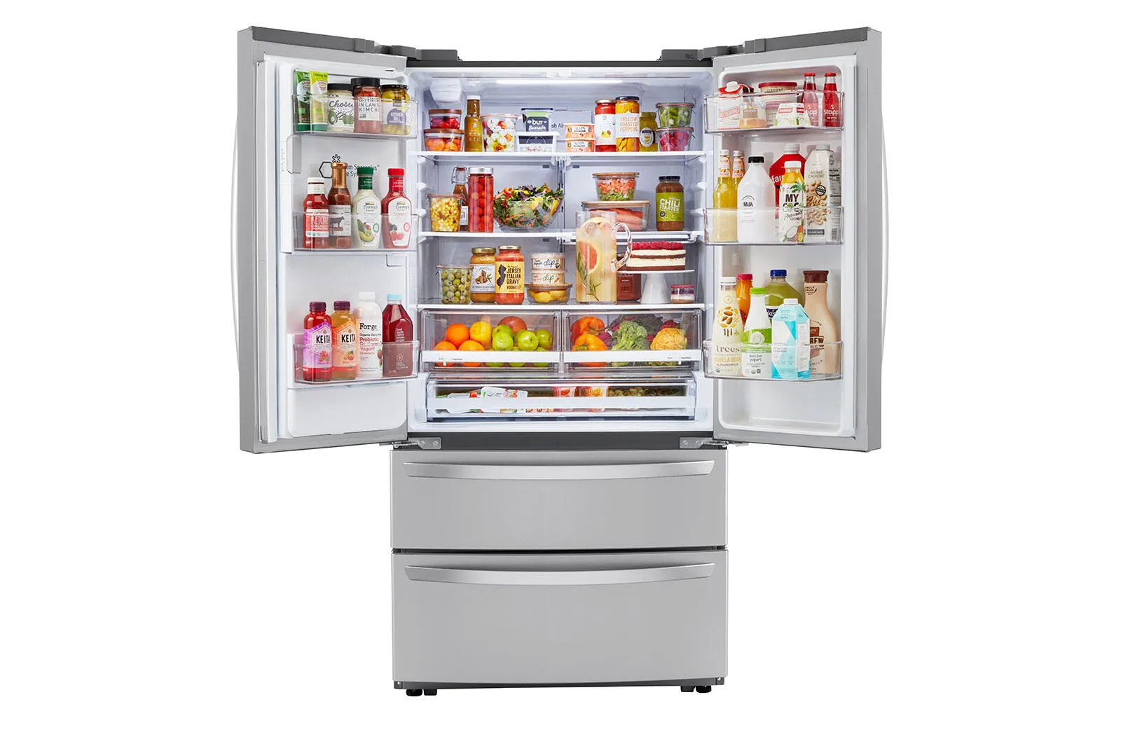 Lg LRMXC2206S 22 Cu Ft. Smart Counter Depth Double Freezer Refrigerator With Craft Ice&#8482;