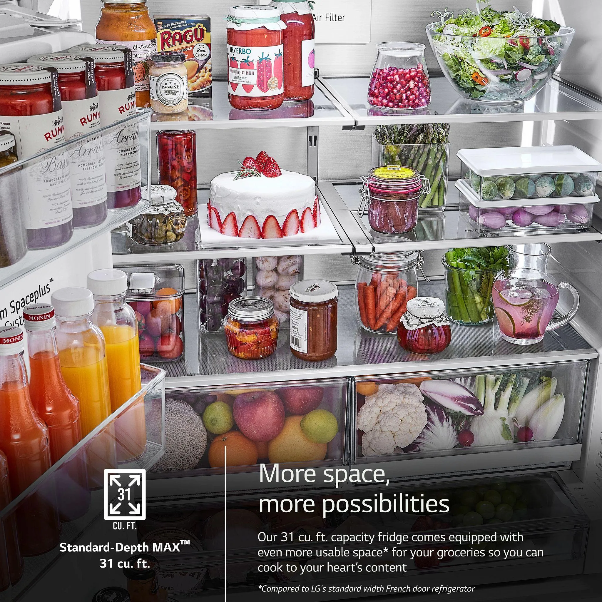 Lg LRYXS3106D 31 Cu. Ft. Smart Standard-Depth Max&#8482; French Door Refrigerator With Four Types Of Ice