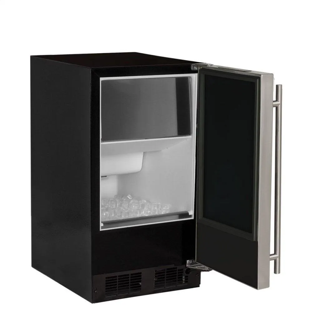 Marvel MA15CLS1LS 15 Ada Height Clear Ice Machine With Arctic Illuminice Lighting - Gravity Drain - Solid Stainless Steel Door. Left Hinge