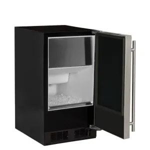 Marvel MA15CLS1LS 15 Ada Height Clear Ice Machine With Arctic Illuminice Lighting - Gravity Drain - Solid Stainless Steel Door. Left Hinge