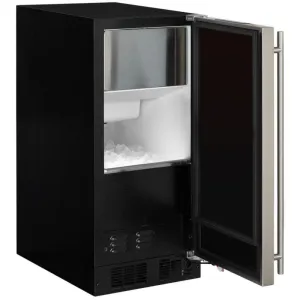 Marvel ML15CPS1RB 15 Marvel Clear Ice Machine With Arctic Illuminice Lighting - Factory Installed Pump - Black Door With Right Hinge