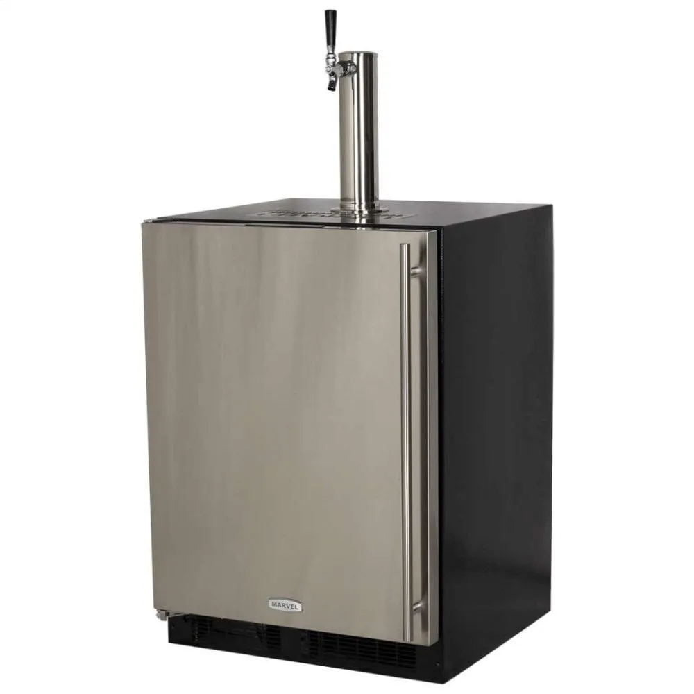 Marvel ML24BSP3RP Marvel Built-In Indoor Single Tap With Stainless Steel Door - Solid Panel Overlay Ready Door - Integrated Right Hinge