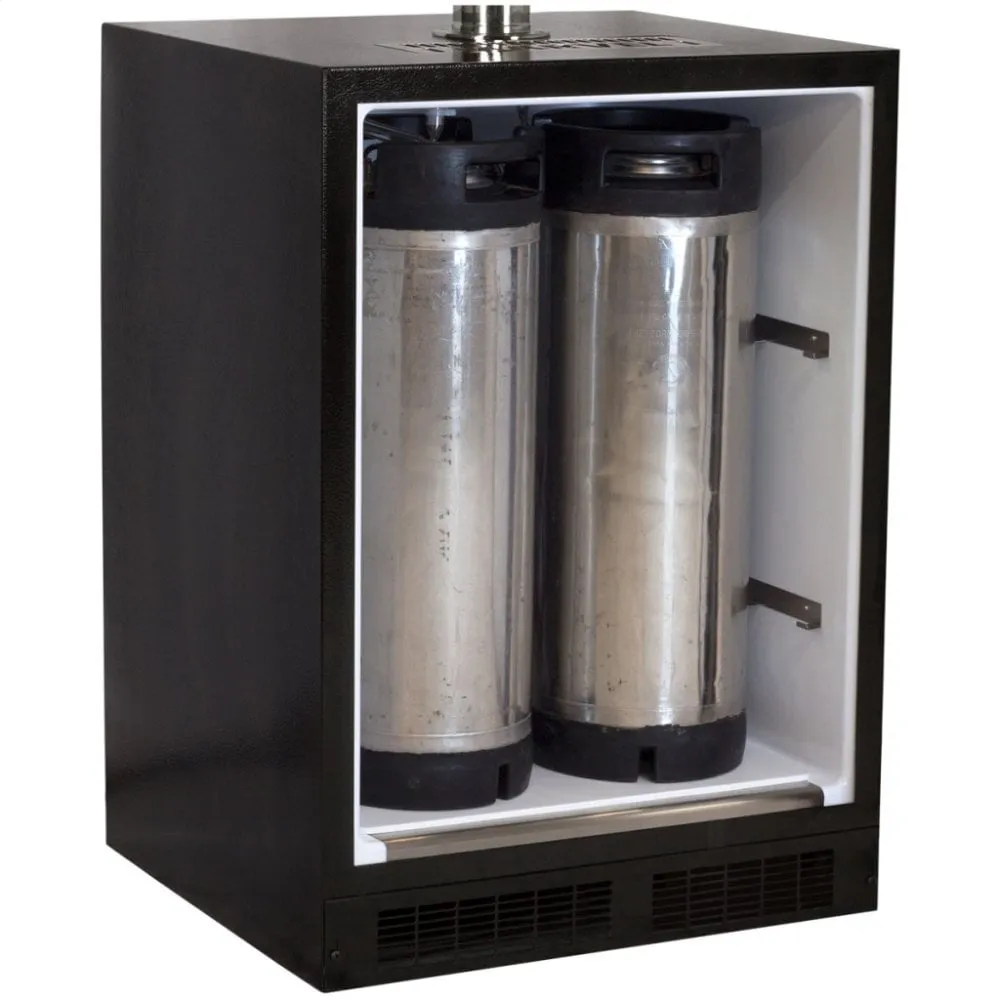 Marvel ML24BTP3LP Marvel Built-In Indoor Twin Tap Beer Dispenser - Solid Panel Overlay Ready Door - Integrated Left Hinge