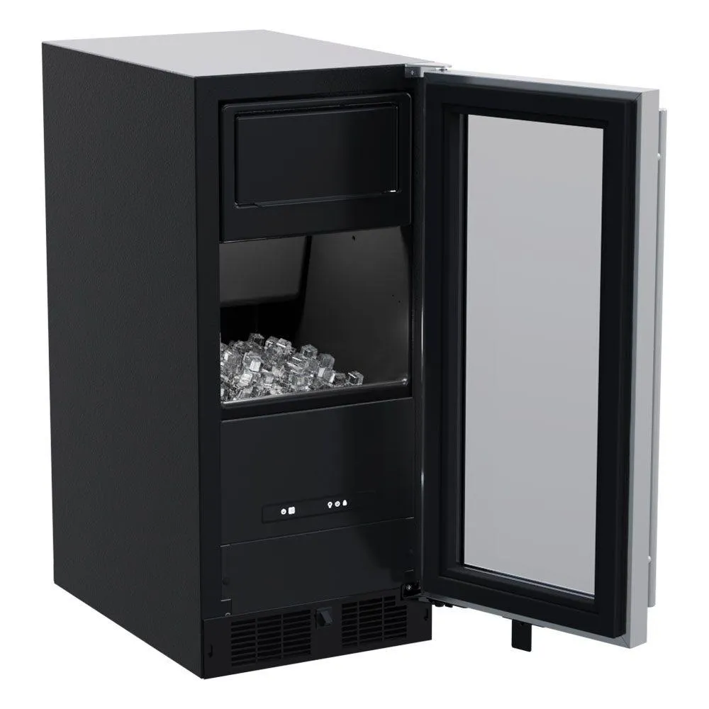 Marvel MLCL215SG01B 15-In Built-In Clear Ice Machine With Door Style - Stainless Steel Frame Glass