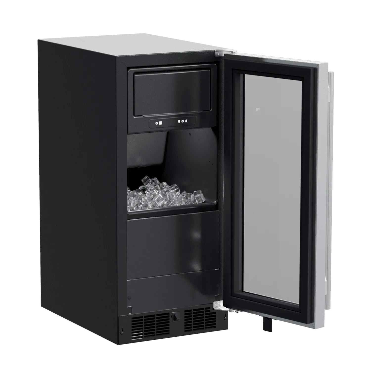 Marvel MLCP215SG01A 15-In Built-In Clear Ice Machine With Factory-Installed Pump With Door Style - Stainless Steel Frame Glass