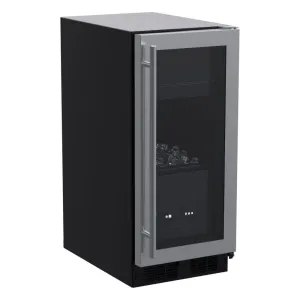 Marvel MLCP215SG01B 15-In Built-In Clear Ice Machine With Factory-Installed Pump With BrightshieldU2122 - No. Door Style - Stainless Steel Frame Glass