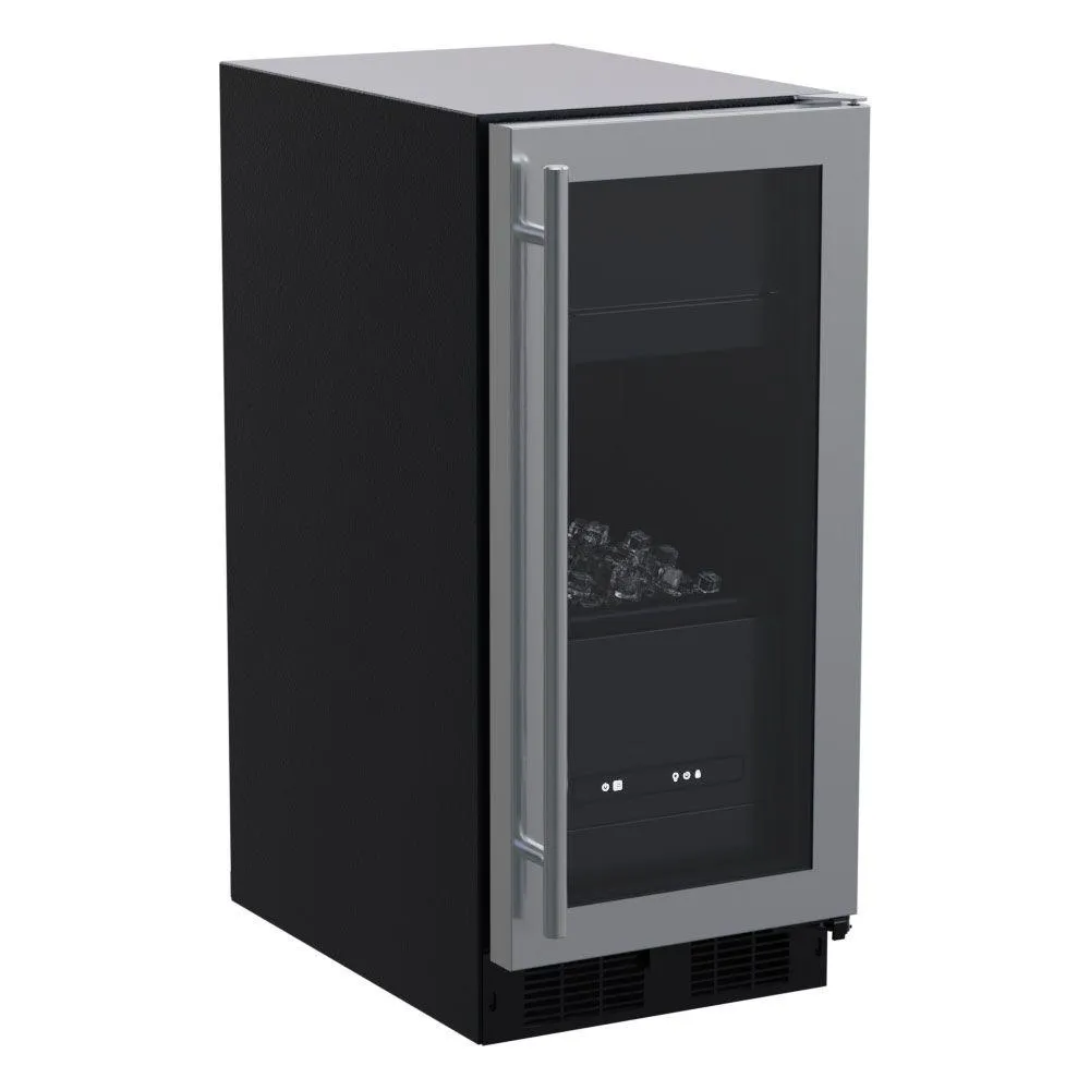 Marvel MLCP215SG01B 15-In Built-In Clear Ice Machine With Factory-Installed Pump With BrightshieldU2122 - No. Door Style - Stainless Steel Frame Glass