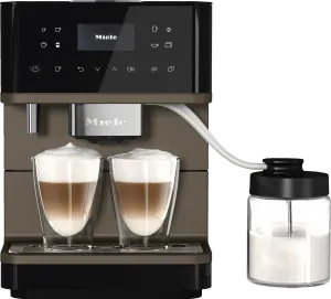 Miele CM6360 MILK PERFECTION BLACK AND BRONZE   Countertop Coffee Machine With Wifi Conn@Ct. High-Quality Milk Container. And Many Specialty Coffees.