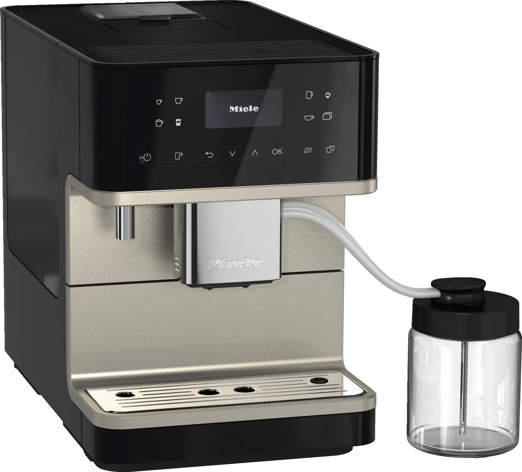 Miele CM6360 MILK PERFECTION BLACK  Countertop Coffee Machine With Wifi Conn@Ct. High-Quality Milk Container. And Many Specialty Coffees.