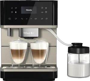 Miele CM6360 MILK PERFECTION BLACK  Countertop Coffee Machine With Wifi Conn@Ct. High-Quality Milk Container. And Many Specialty Coffees.