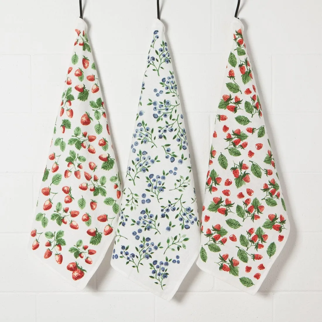 Now Designs - Berry Patch Bakers Floursack Dishtowels - Set of 3