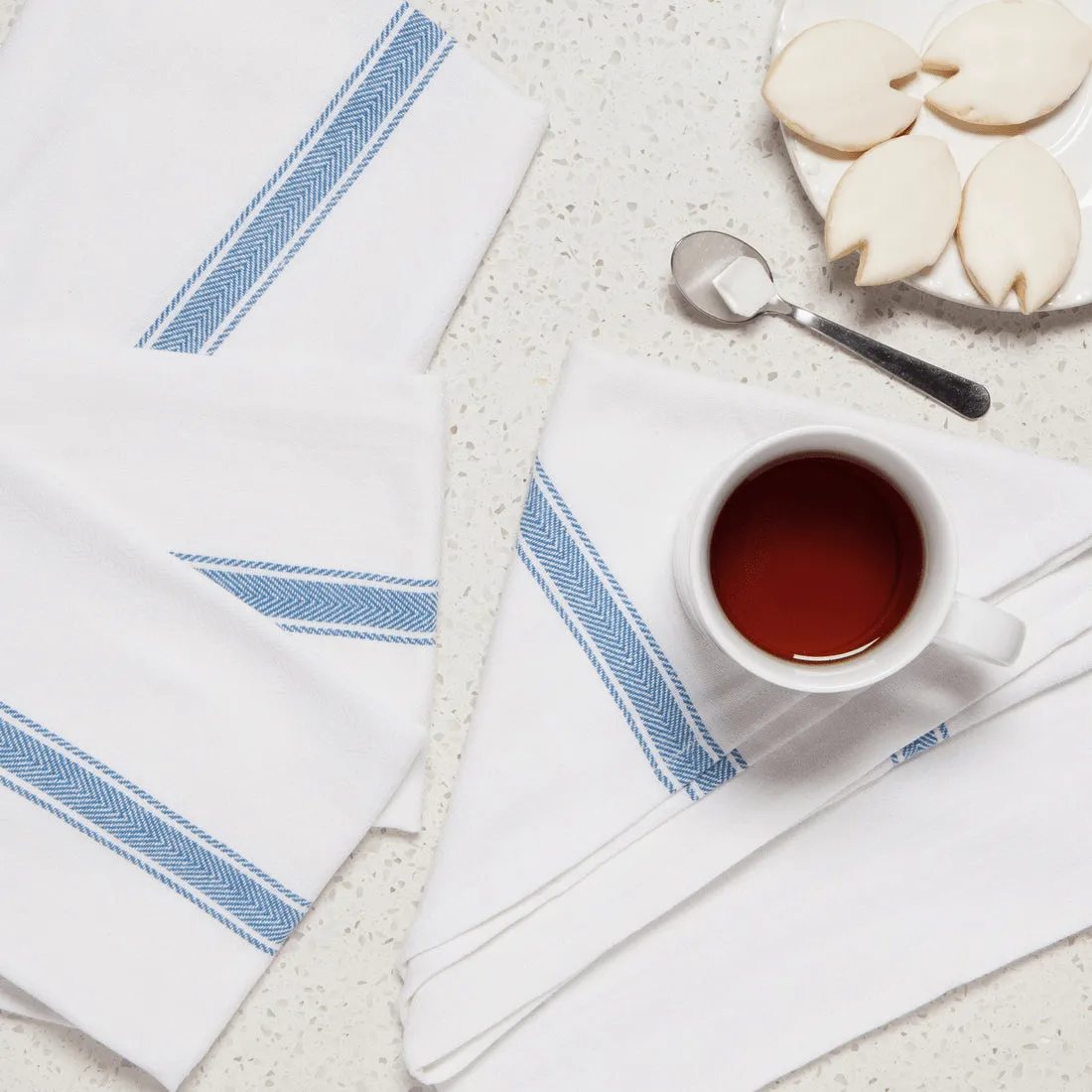 Now Designs - Brooklyn Stripe Delft Blue Dishtowels - Set of 4