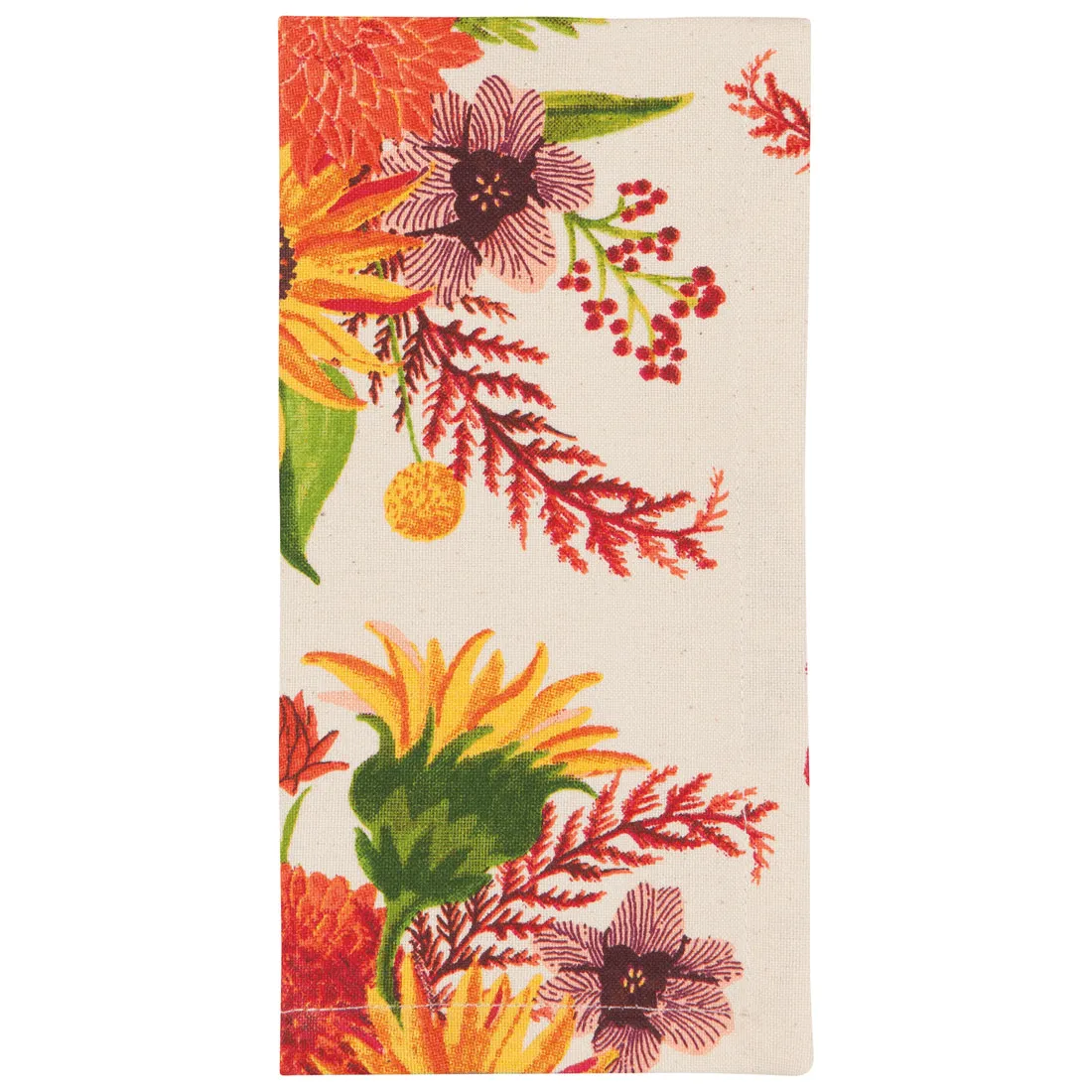 Now Designs - Sunflower Splendor Printed Cloth Napkins - Set of 4