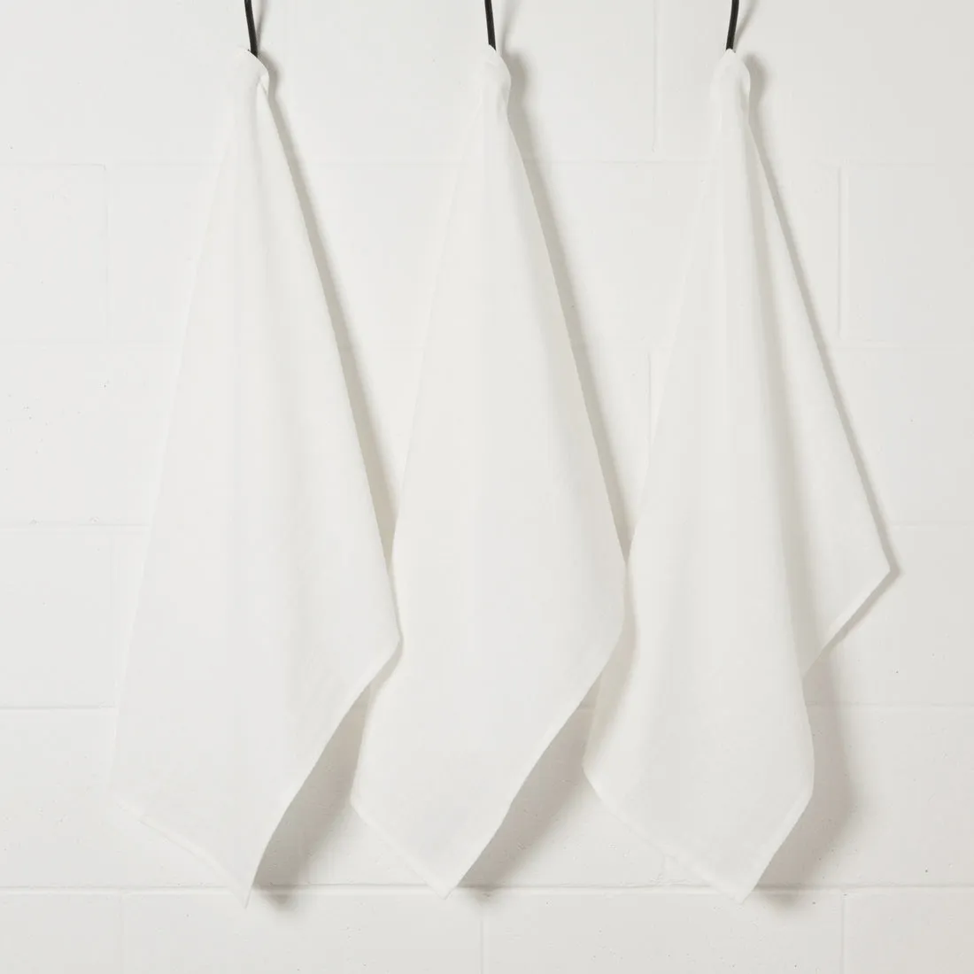 Now Designs - Unbleached White Bakers Floursack Dishtowels - Set of 3