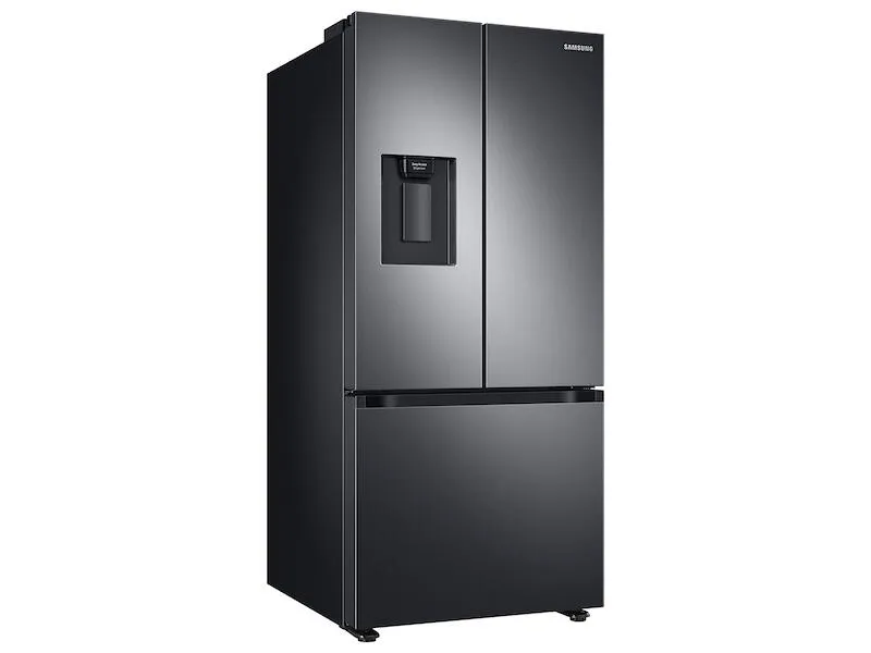 Samsung RF22A4221SG 22 Cu. Ft. Smart 3-Door French Door Refrigerator With External Water Dispenser In Fingerprint Resistant Black Stainless Steel
