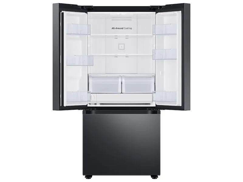 Samsung RF22A4221SG 22 Cu. Ft. Smart 3-Door French Door Refrigerator With External Water Dispenser In Fingerprint Resistant Black Stainless Steel