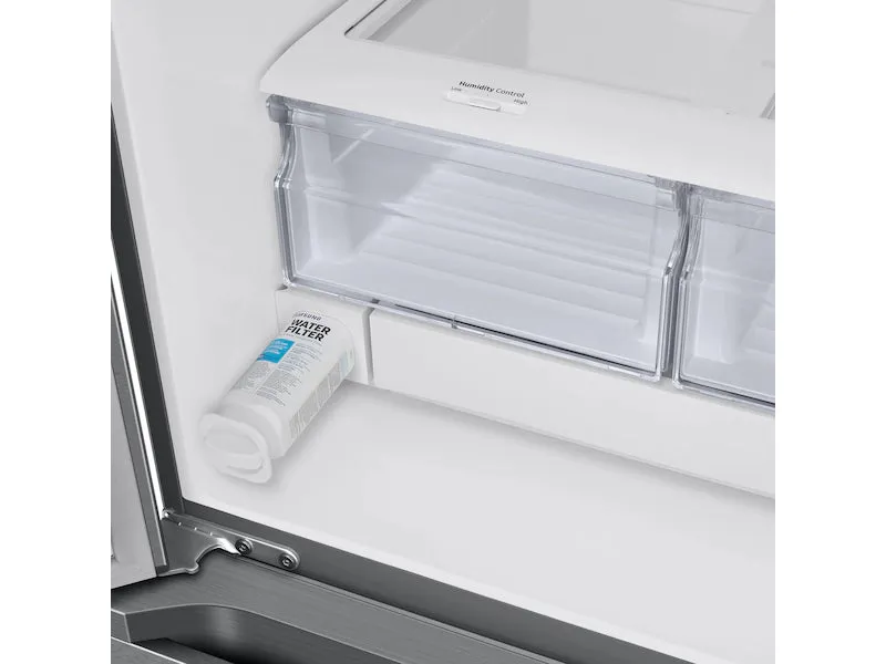 Samsung RF22A4221SR 22 Cu. Ft. Smart 3-Door French Door Refrigerator With External Water Dispenser In Fingerprint Resistant Stainless Steel