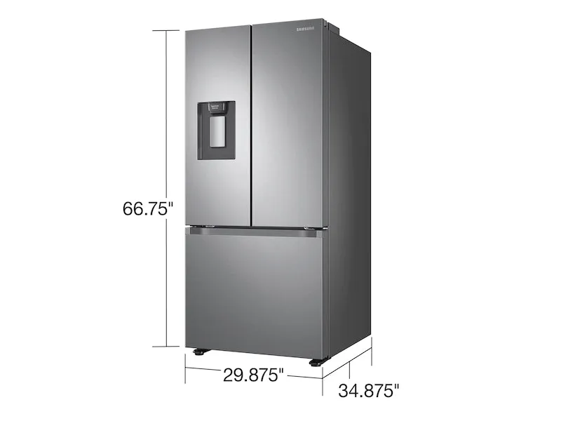 Samsung RF22A4221SR 22 Cu. Ft. Smart 3-Door French Door Refrigerator With External Water Dispenser In Fingerprint Resistant Stainless Steel