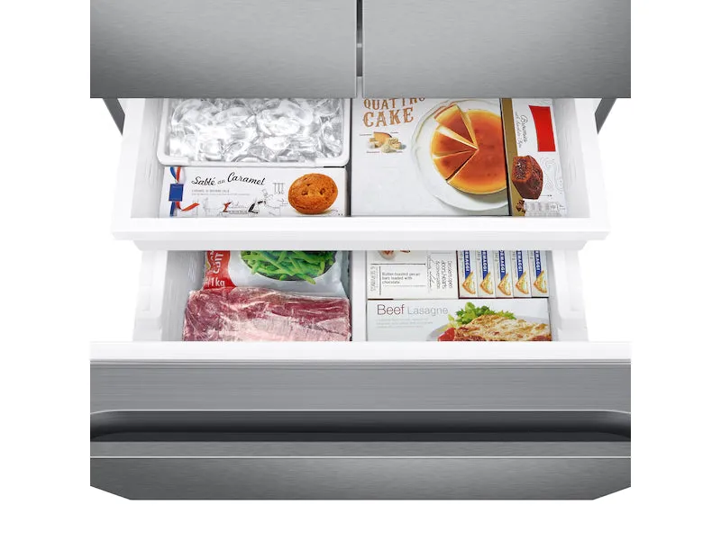 Samsung RF22A4221SR 22 Cu. Ft. Smart 3-Door French Door Refrigerator With External Water Dispenser In Fingerprint Resistant Stainless Steel