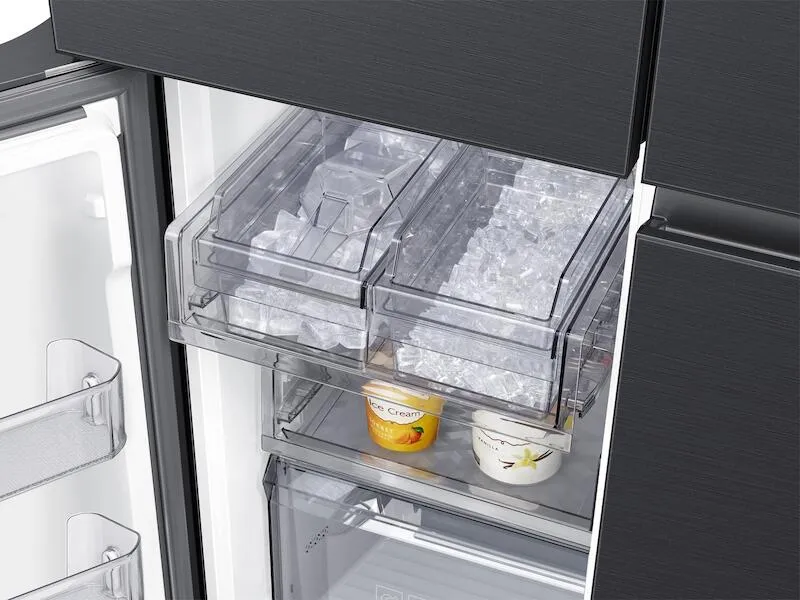 Samsung RF23A9675MT 23 Cu. Ft. Smart Counter Depth Bespoke 4-Door Flex&#8482; Refrigerator With Customizable Panel Colors In Matte Black Steel