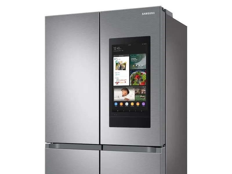 Samsung RF23A9771SR 23 Cu. Ft. Smart Counter Depth 4-Door Flex&#8482; Refrigerator With Family Hub&#8482; And Beverage Center In Stainless Steel