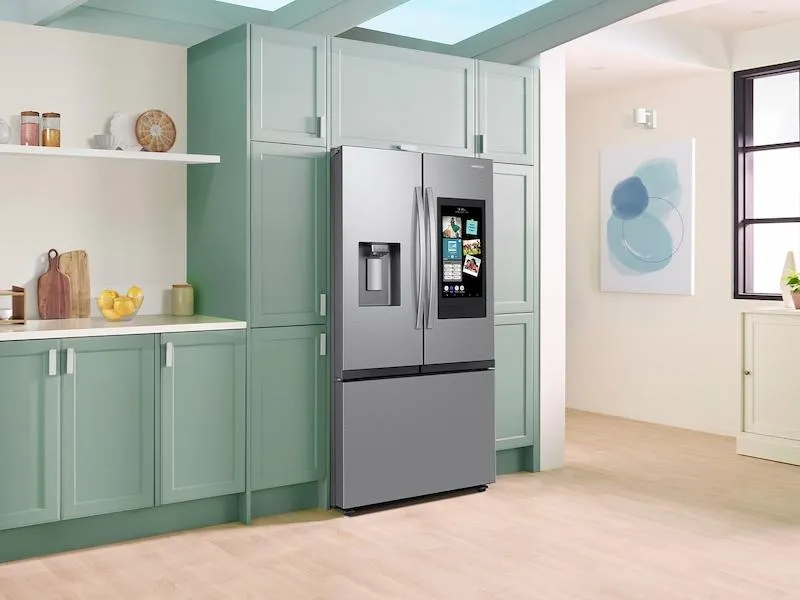 Samsung RF27CG5900SR 25 Cu. Ft. Mega Capacity Counter Depth 3-Door French Door Refrigerator With Family Hub&#8482; In Stainless Steel