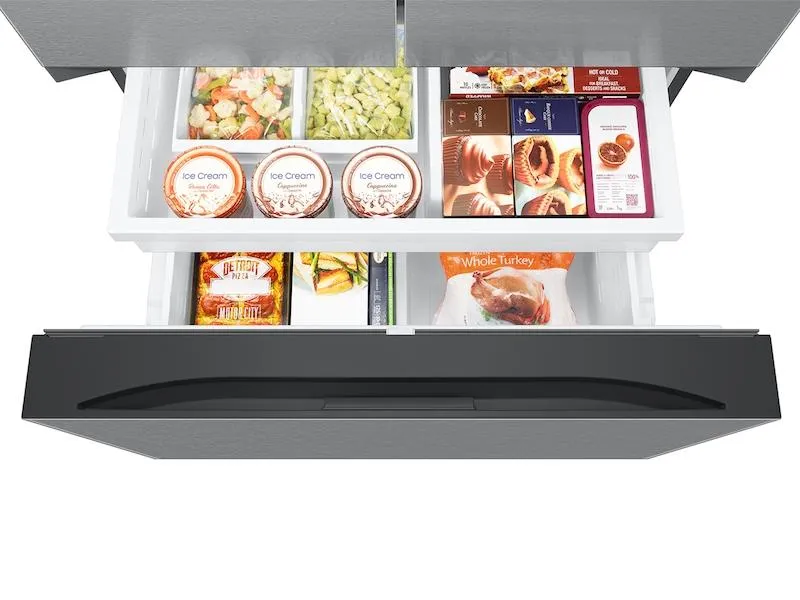 Samsung RF27CG5B10SR 26 Cu. Ft. Mega Capacity Counter Depth 3-Door French Door Refrigerator With External Water And Ice Dispenser In Stainless Steel