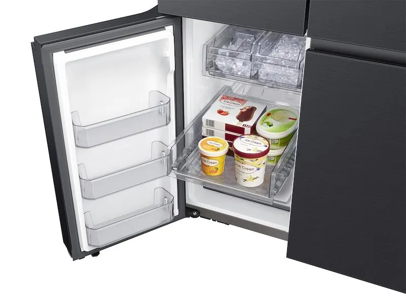 Samsung RF29A9675MT 29 Cu. Ft. Smart Bespoke 4-Door Flex&#8482; Refrigerator With Customizable Panel Colors In Matte Black Steel