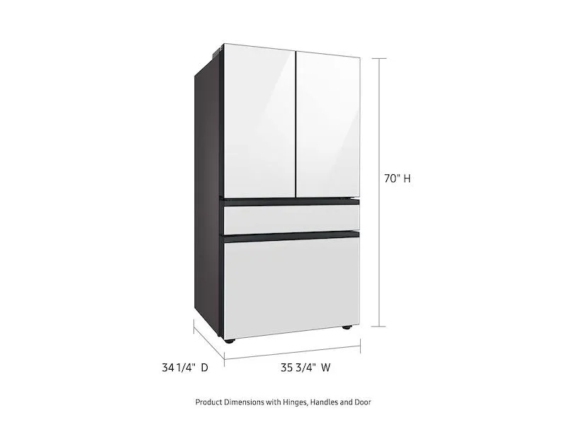 Samsung RF29BB860012 Bespoke 4-Door French Door Refrigerator (29 Cu. Ft.) With Beverage Center&#8482; In White Glass